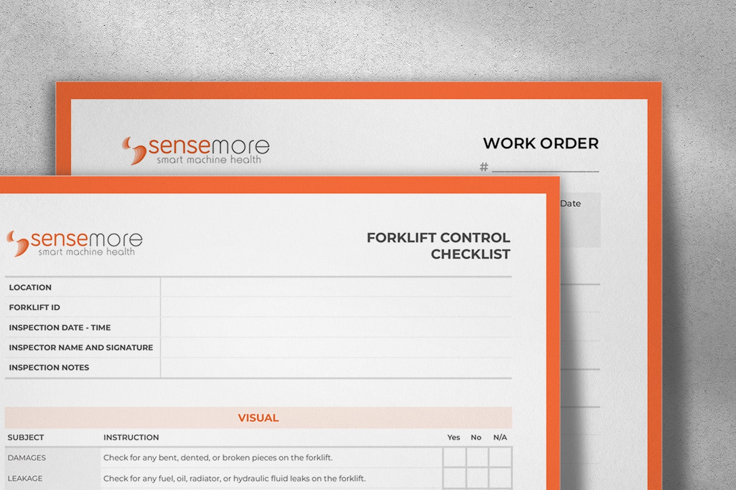 Forklift Control Checklist Sensemore